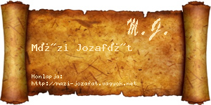 Mázi Jozafát névjegykártya